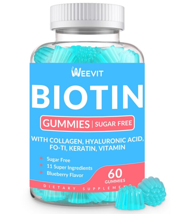 Gomitas sin azúcar de biotina para cabello piel WEEVIT