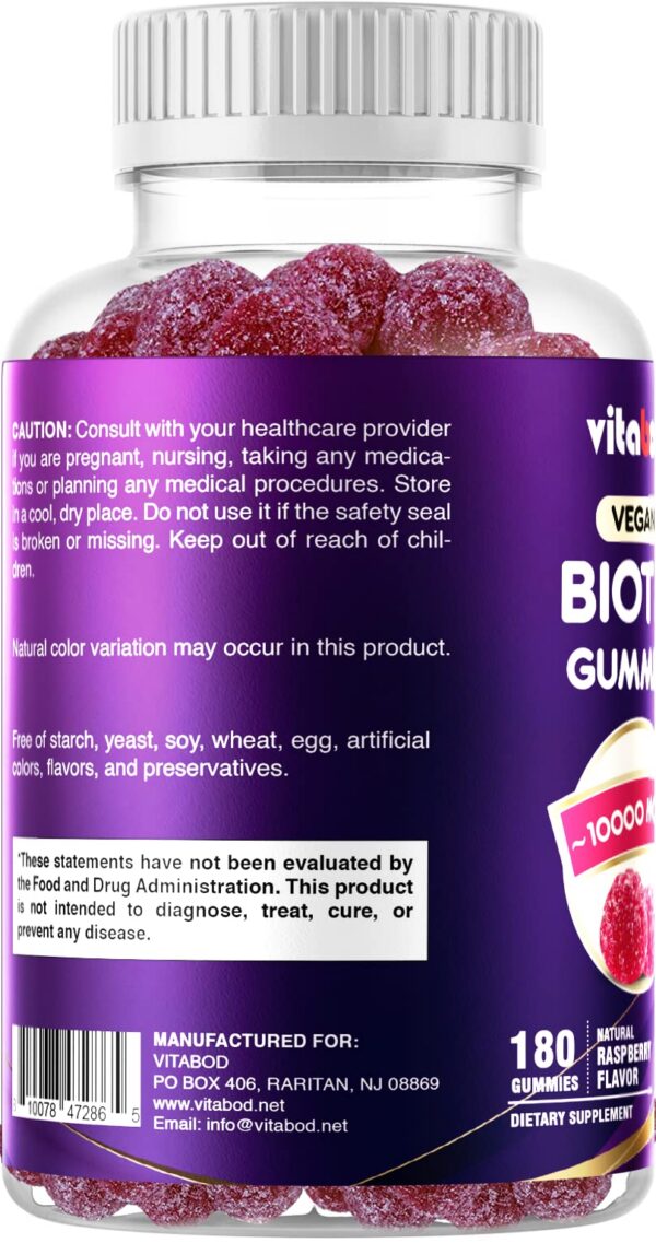 Gomitas de Biotina Vitabod - sabor frambuesa