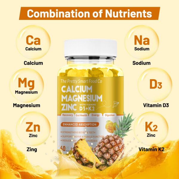 Gomitas calcio magnesio zinc envase