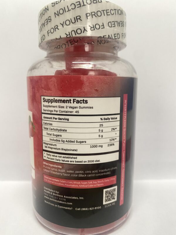 Gomitas calmantes de magnesio para adultos en primer plano