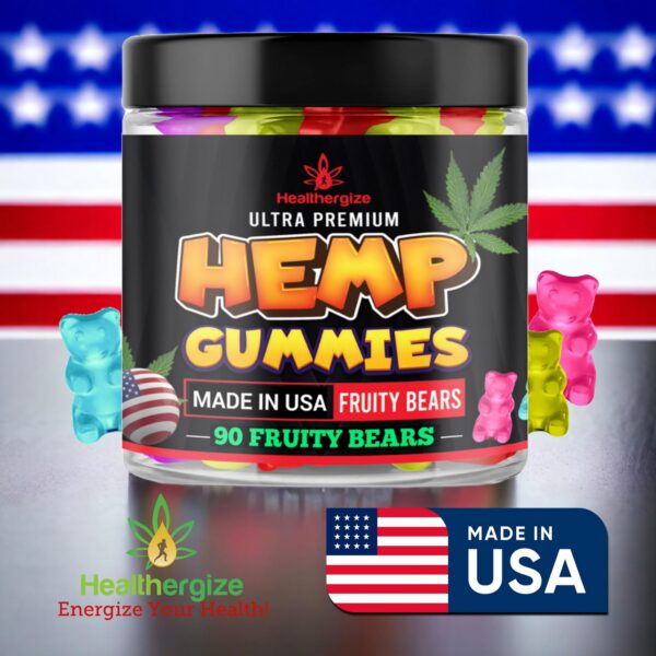 Version 1.0.0 Gomitas de cáñamo en frasco translúcido