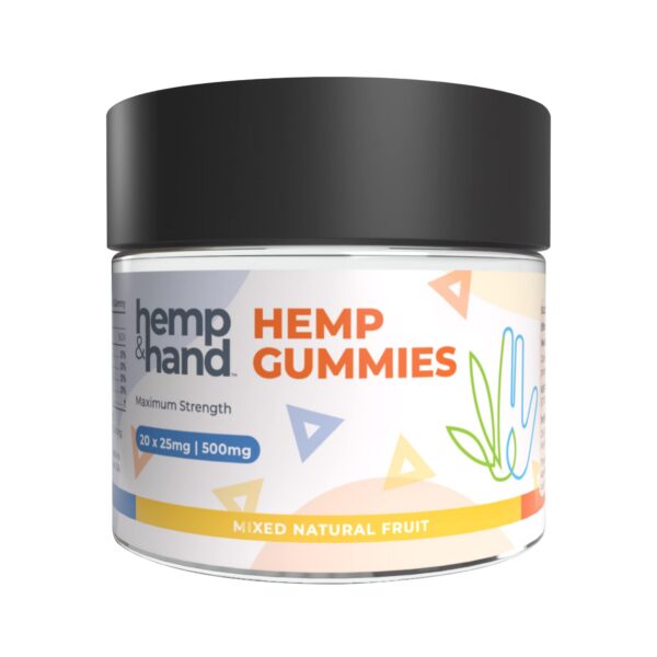 Gomitas de cáñamo Hemp and Hand 500mg en sabores frutales