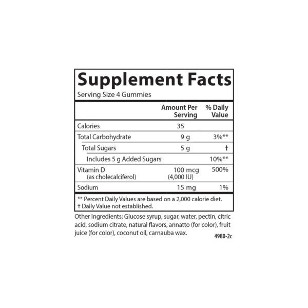 Gomitas carlson vitamina d3 fresa naranja limón