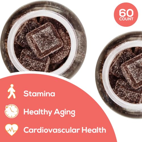 Gomitas de champiñón reishi frente a caja de Safer Products