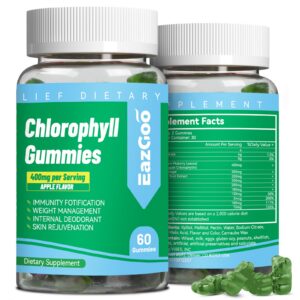 Version 1.0.0 Gomitas de clorofila sin azúcar apoyo inmunológico 60 unidades
