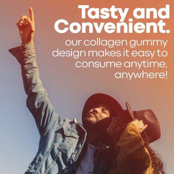 Gomitas de colágeno en presentación tropical