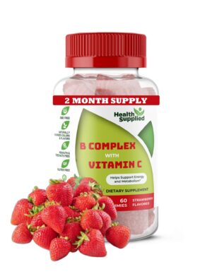 Gomitas Complejo B sabor fresa envase 60 unidades