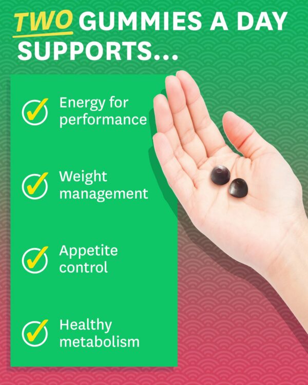 Gomitas de control de peso sabor manzana Zenwise vista lateral