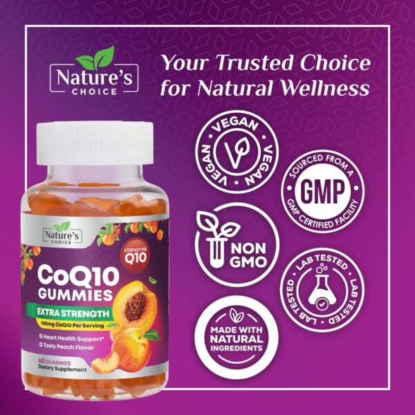 Embalaje de gomitas CoQ10 100mg Nature's Choice vista lateral