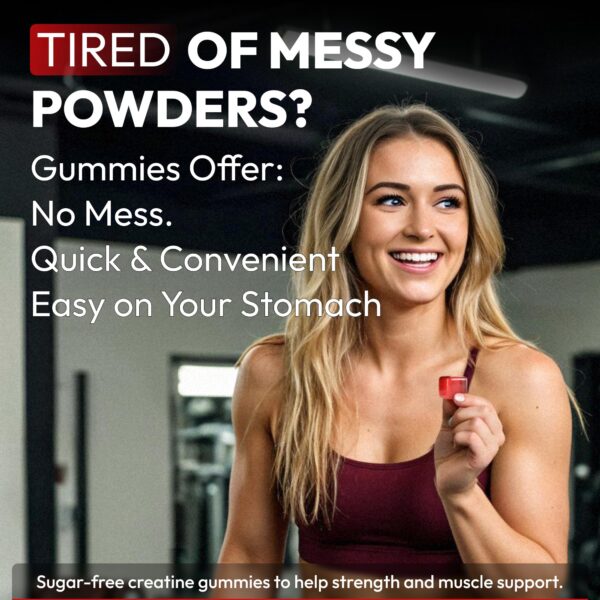 Frasco 60 gomitas de creatina HCL