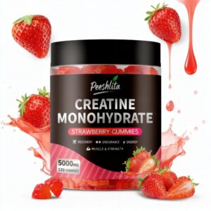 Gominolas de creatina monohidratada en frasco