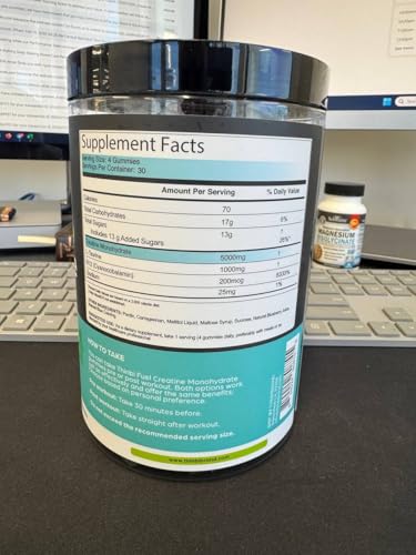 Gomitas individuales de creatina monohidratada Thinbi