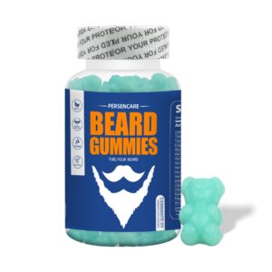 Gomitas para crecimiento de barba con biotina sabor arándano