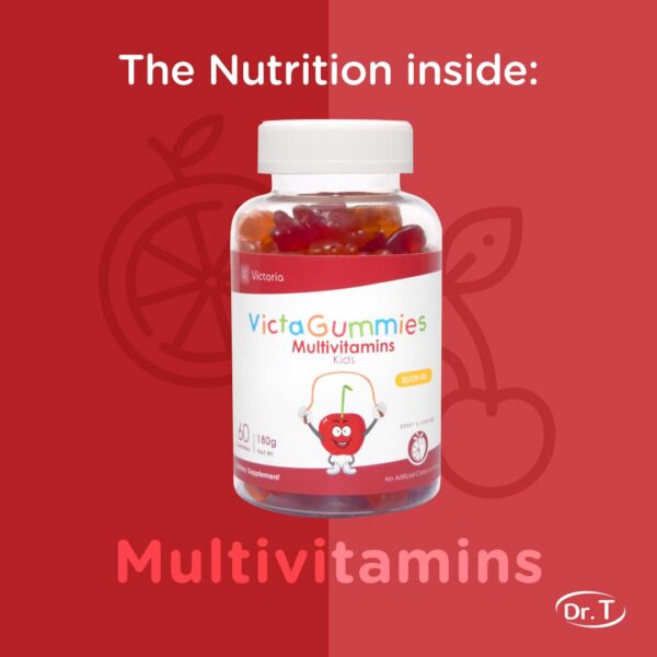 Version 1.0.0 Gomitas multivitamínicas Dr. T para niños sabor naranja y frutos rojos