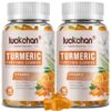 Gomitas de cúrcuma curcumina LUCKCHAN con jengibre y pimienta negra