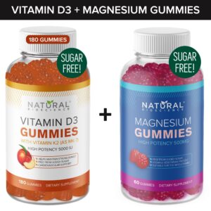 Version 1.0.0 Frente de la botella con gomitas D3 y K2 sin azúcar