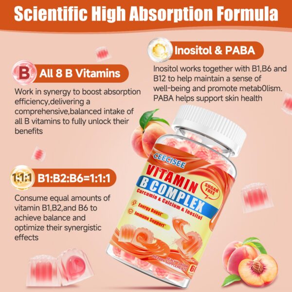 Gomitas de color durazno en envase