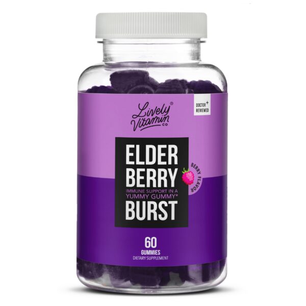 Gomitas Elderberry Burst LIVELY VITAMIN CO frasco 60 unidades