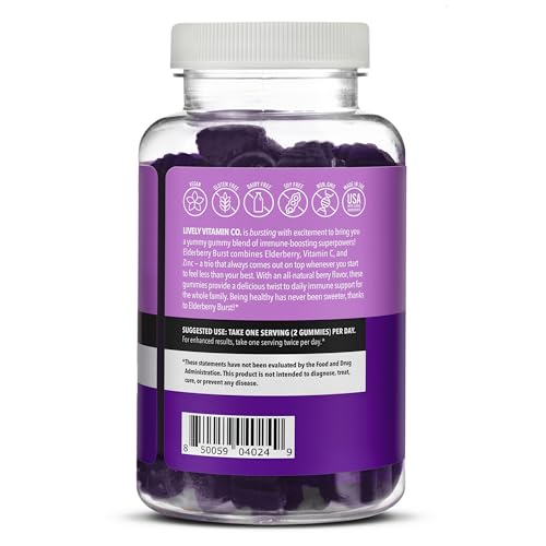 Gomitas Elderberry Burst suplemento natural sabor frambuesa