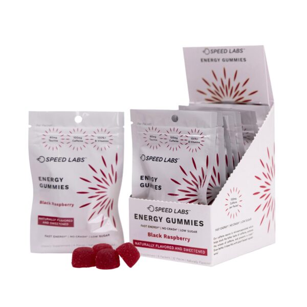 Gomitas energéticas Speed Labs frambuesa negra paquete