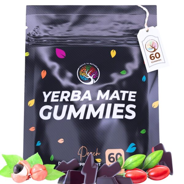 Gomitas energía yerba mate sabor durazno Trails to Nature