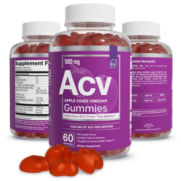 Gomitas Essential Elements vinagre sidra de manzana la madre paquete