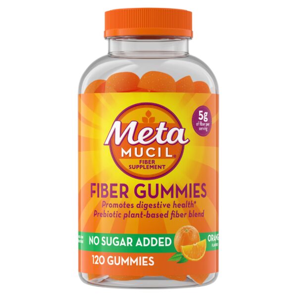gomitas fibra metamucil para adultos sabor naranja sin azúcar