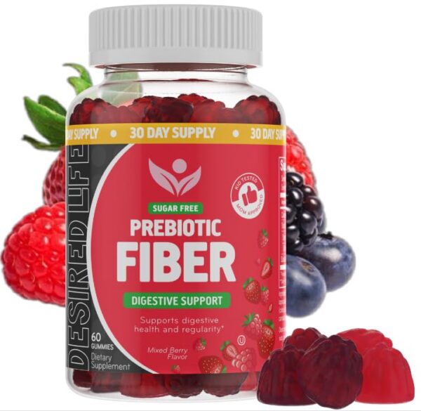 Gomitas prebióticas Desired Life sabor baya paquete