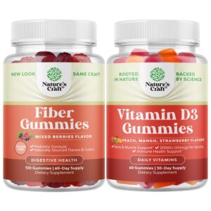 Paquete de gomitas fibra sin azúcar Natures Craft para adultos