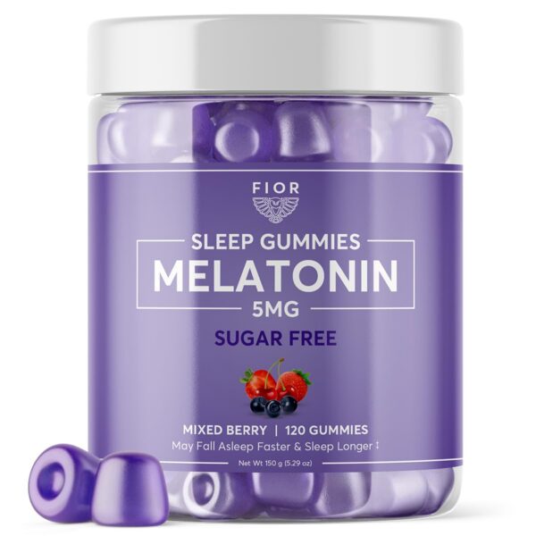 Gomitas FIOR sin azúcar con melatonina y L-teanina para dormir