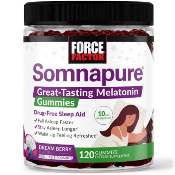 Gomitas Force Factor Somnapure melatonina para dormir rápido y natural
