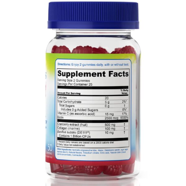 Gomitas sabor frambuesa-arándano sin azúcar TruBiotics