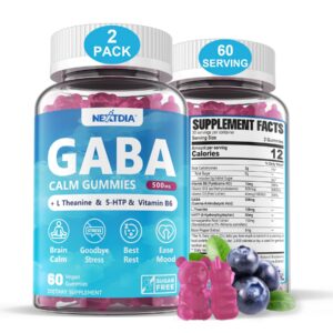 Gomitas GABA Nextdia 500 mg sin azúcar sabor arándano
