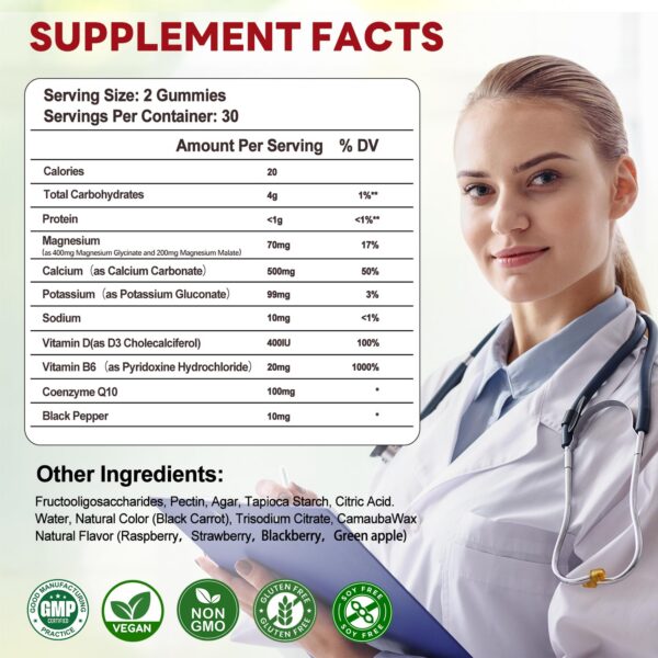 Version 1.0.0 Etiqueta de gomitas glicinato magnesio