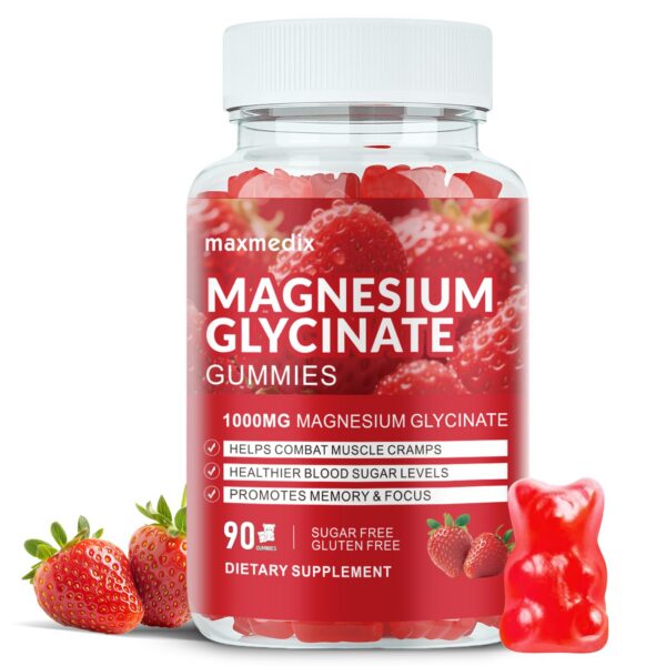 Version 1.0.0 Gomitas glicinato magnesio sabor fresa frasco