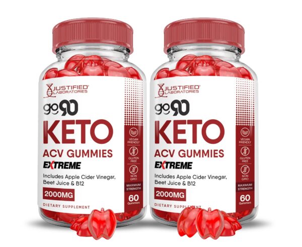 Gomitas Go 90 Keto ACV 2000 mg paquete de 2