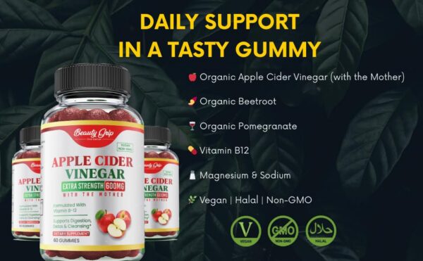 Gomitas con granada y remolacha en fondo blanco