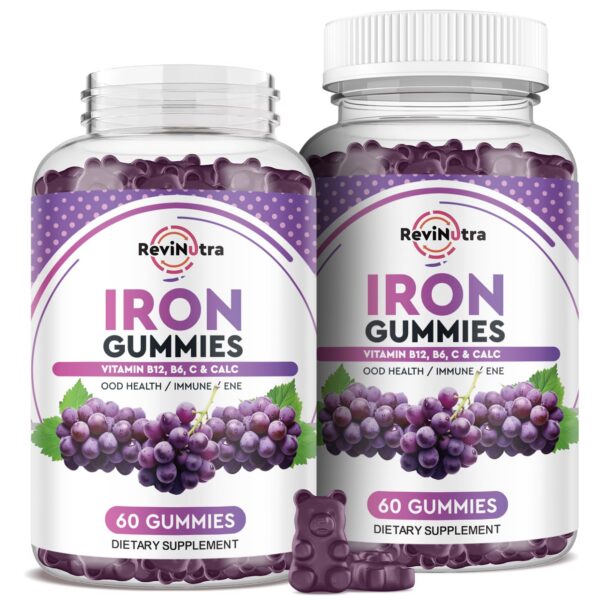 Gomitas de hierro sabor uva empaque 2-pack