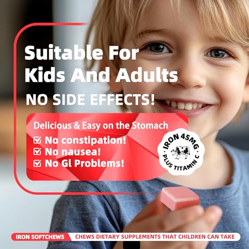 Gomitas de color rosado con hierro