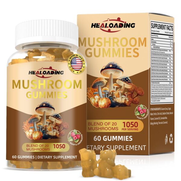 Gomitas de Hongo HEALOADING con Melena de León y Cordyceps