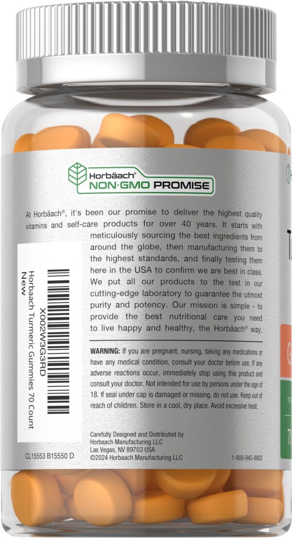 Gomitas Horbäach cúrcuma curcumina con jengibre suplemento