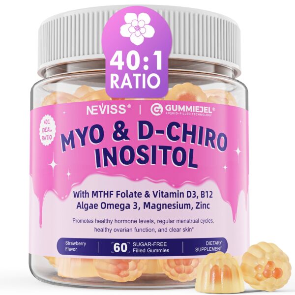 Gomitas de inositol sin azúcar Neviss para balance hormonal mujer