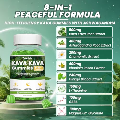 Gomitas Kava Kava Zetelixia sabor uva verde