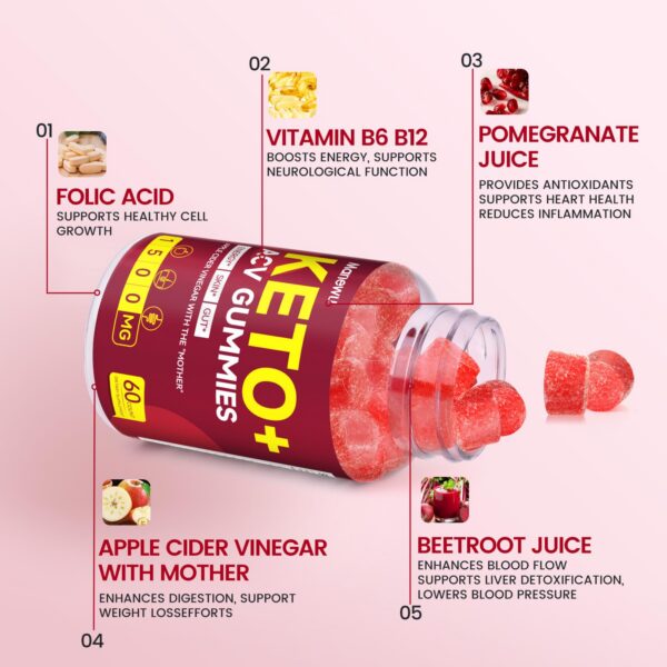 Paquete doble Keto ACV Gummies sin gluten y apto para vegetarianos