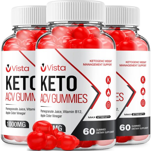 Gomitas Keto ACV Vista caja paquete 3 para pérdida de peso