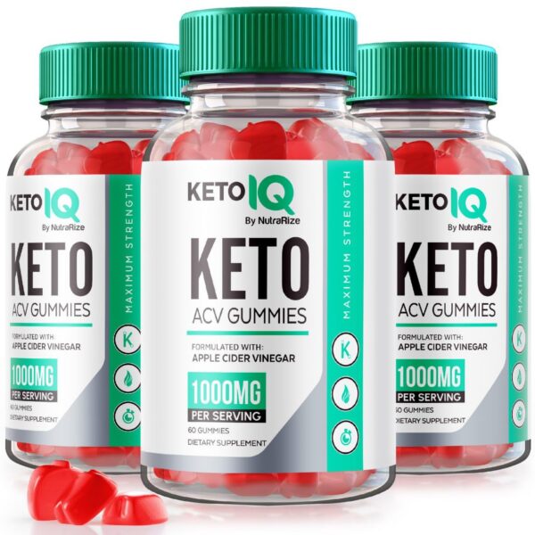 Gomitas Keto IQ ACV NutraRize paquete de 3 para pérdida de peso