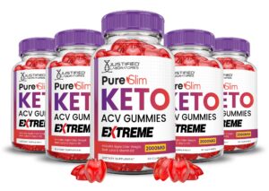 Gomitas keto Pure Slim ACV extremo 2000mg paquete 5 300 gomitas veganas