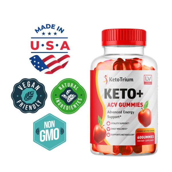 Gomitas KetoTrium ACV paquete doble para 2 meses