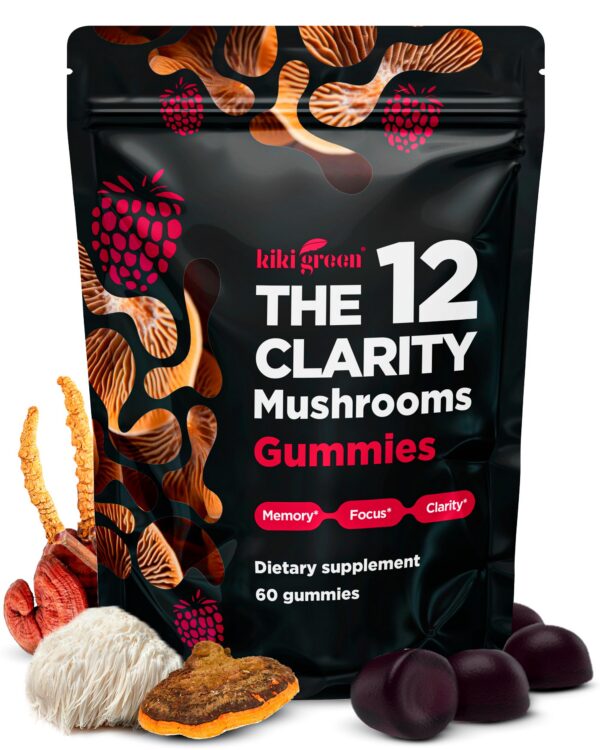 Gomitas KIKI Green con 12 hongos sabor frambuesa