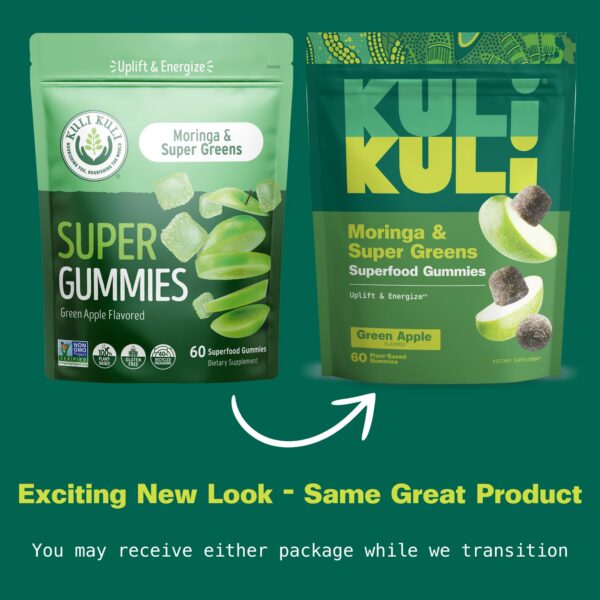 Gomitas Kuli Kuli sabor manzana verde para energía natural